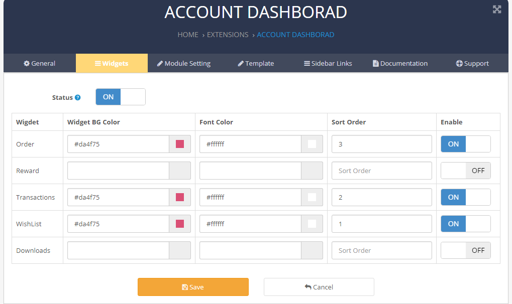 instaling System Dashboard Pro